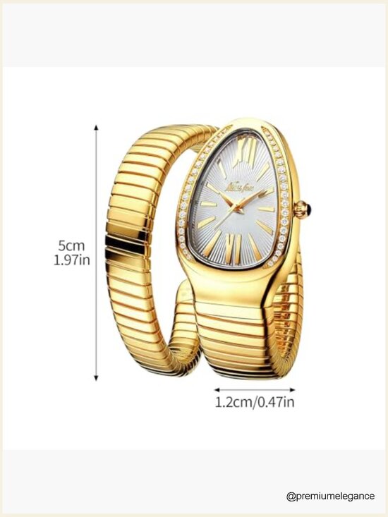 Snake Shape Bangle Watch for Women Serpent Design Vintage Dial main image 5